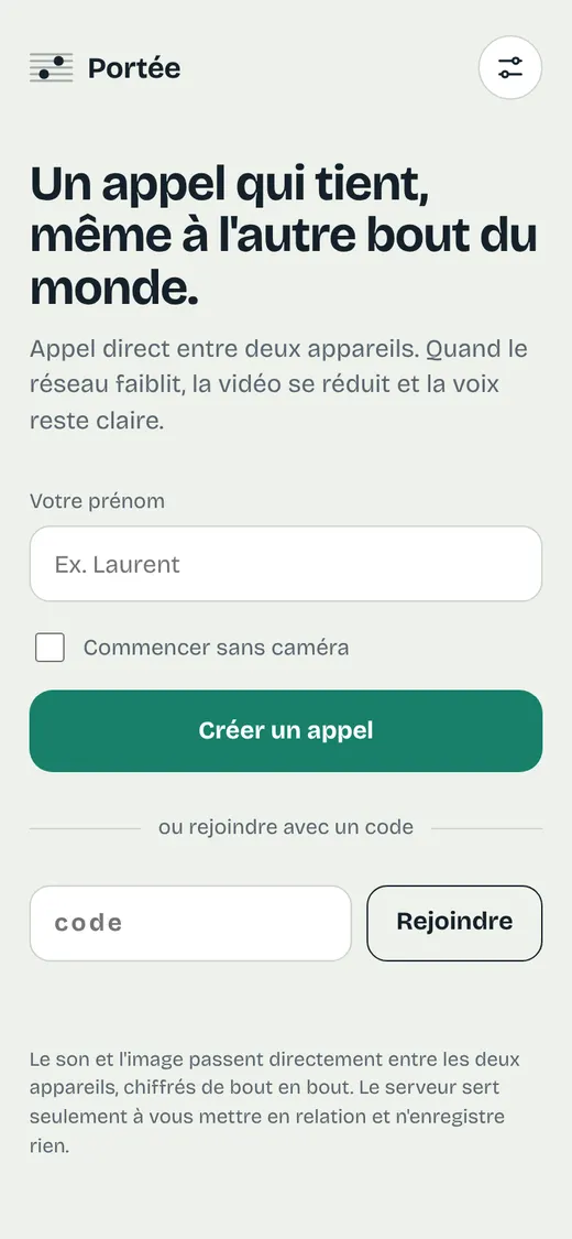 Portée sur mobile : « Un appel qui tient, même à l'autre bout du monde ».